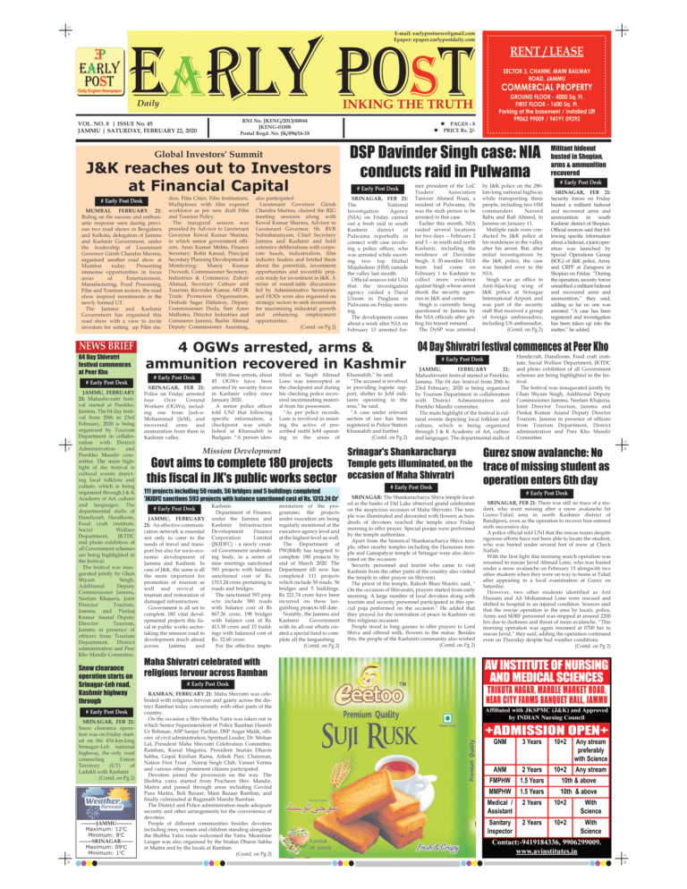 Early Post Dated 22-02-2020 Saturday.-1