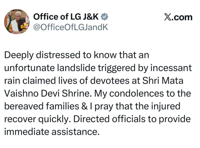 LG MANOJ SINHA X