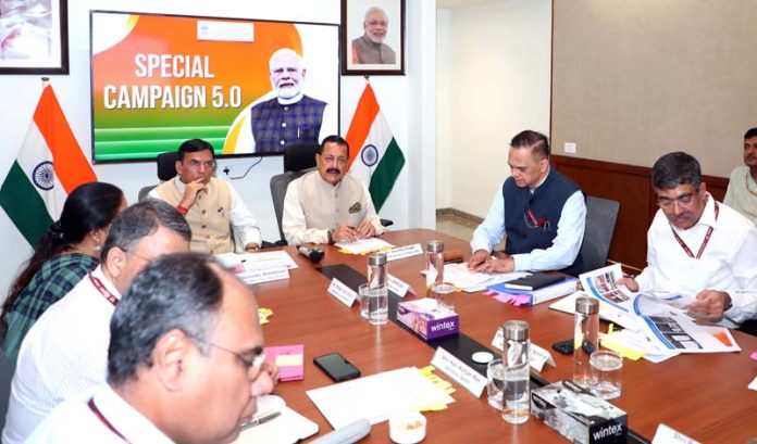 Dr. Jitendra Singh at cleanliness campaign meeting