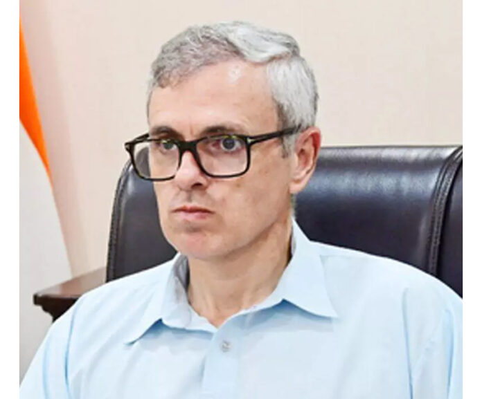 Omar Abdullah addressing the media on Veil Incident controversy