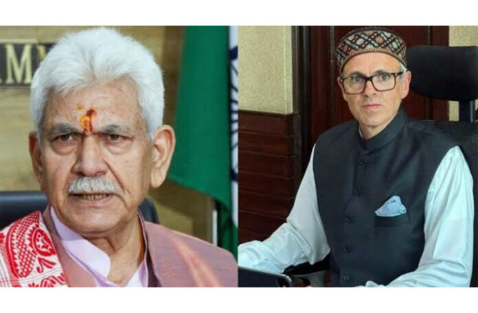 Lieutenant Governor Manoj Sinha and Chief Minister Omar Abdullah greeting Jammu and Kashmir citizens for New Year 2026