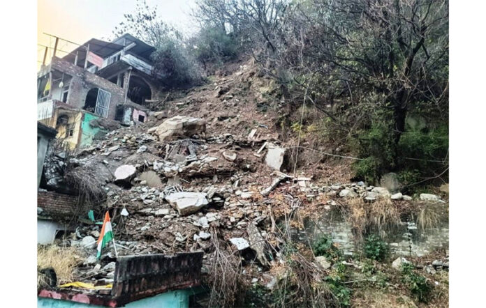Landslide impacting Pangi Valley in Himachal Pradesh