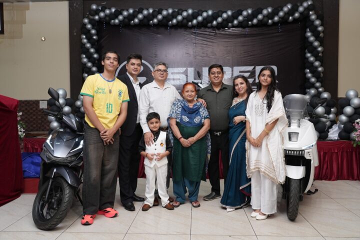 Super Motors EV launch event showcasing electric vehicles in Jammu