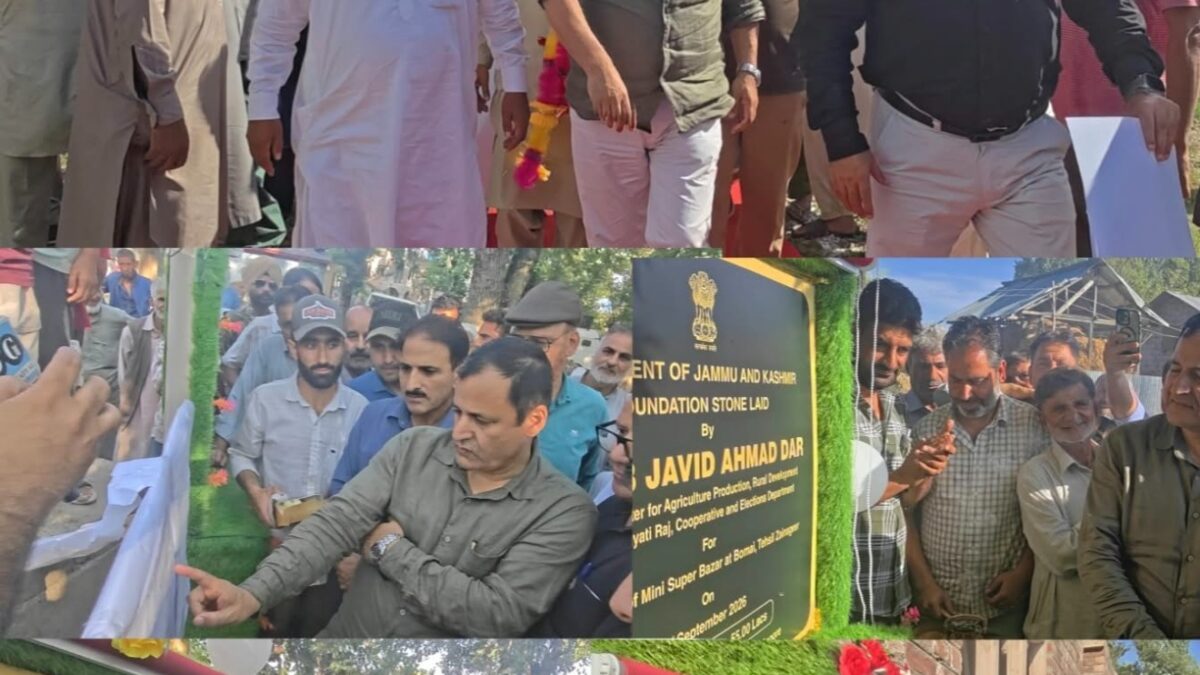 Javid Dar lays foundation stones of major development projects in Rafiabad